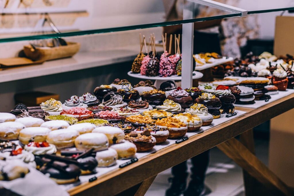 doughnuts, desserts, pastries, treats, sweets, pastry shop, dessert shop, assorted, assortment, display, shop, store, baked goods, bake shop, baked, bakery, buffet, chocolate, confectionery, delicious, donuts, food, products, sale, desserts, shop, bakery, bakery, bakery, bakery, bakery, buffet, buffet, buffet, chocolate, chocolate, donuts